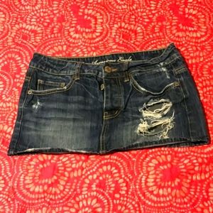 American eagle mini jean skirt